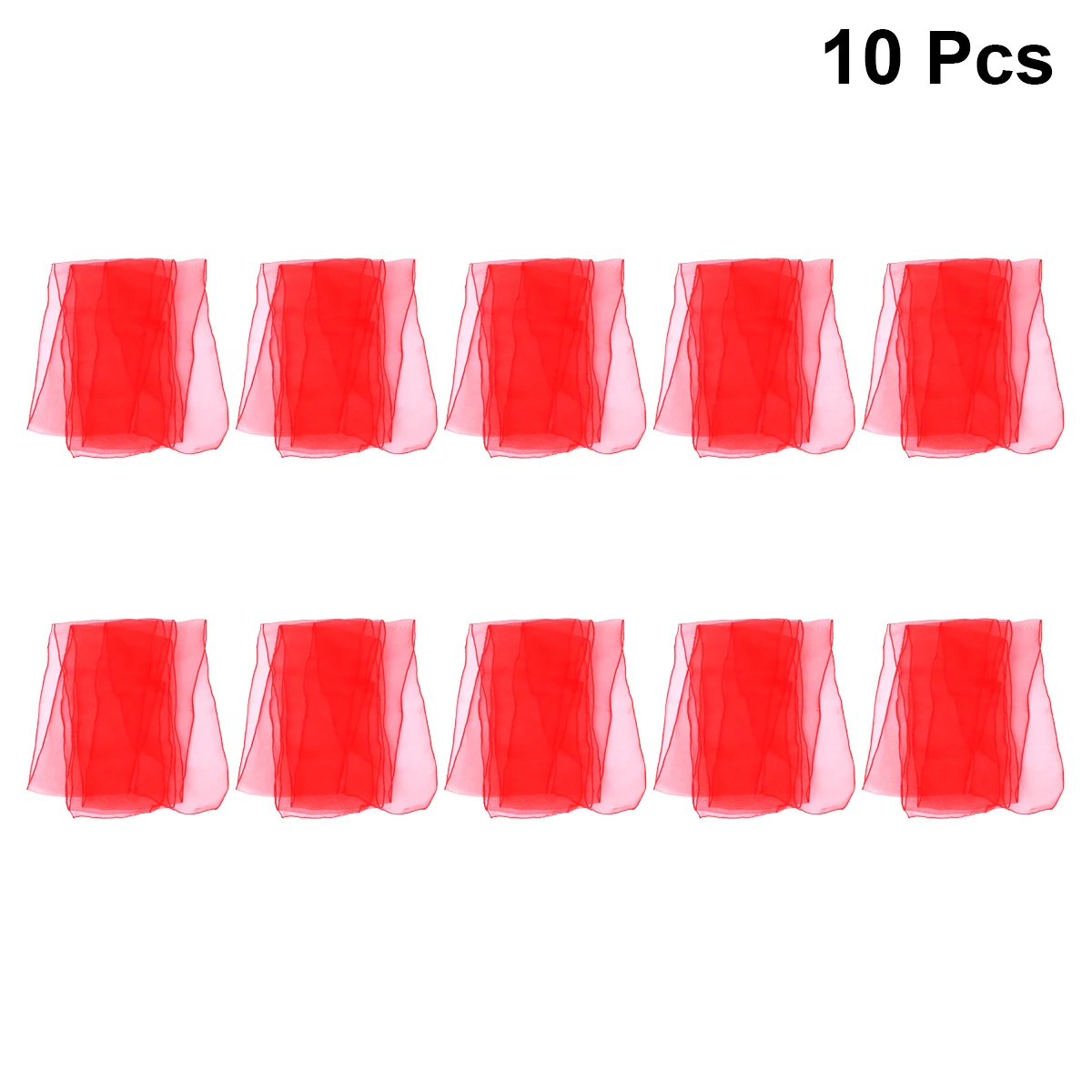 

10Pcs Handmade Organza Chair Back Cover Decoration Elegant Satin Bow for Wedding Party Ambiance Red Organza Bow Decoration