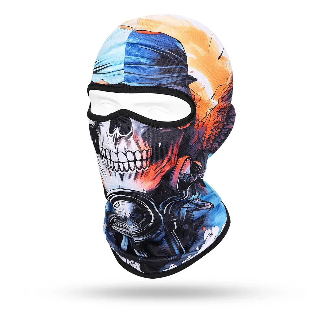 

New Skull Balaclava Motorcycle Mask Multifunctional Scarf Anti-UV Full Face Cap Outdoor Riding Head Cover Breathable Neck Gaiter