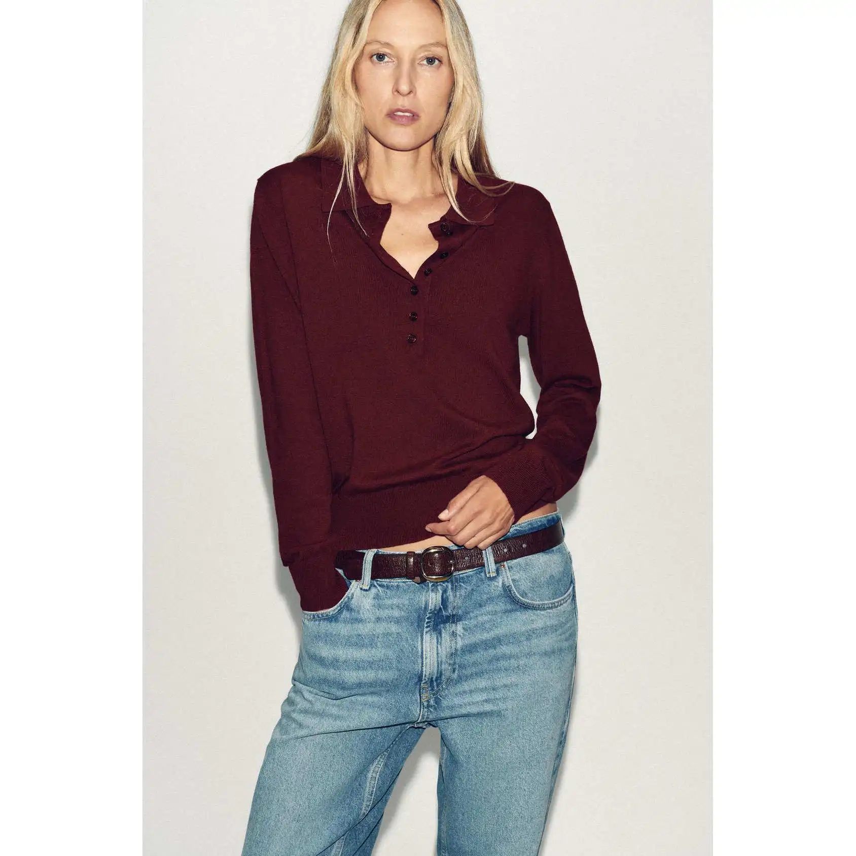 

Faionable Long Sve Ne Вязаный свитер Design Sle Lazy Faion с эффектом похудения Маленький ence ZAAR 24227