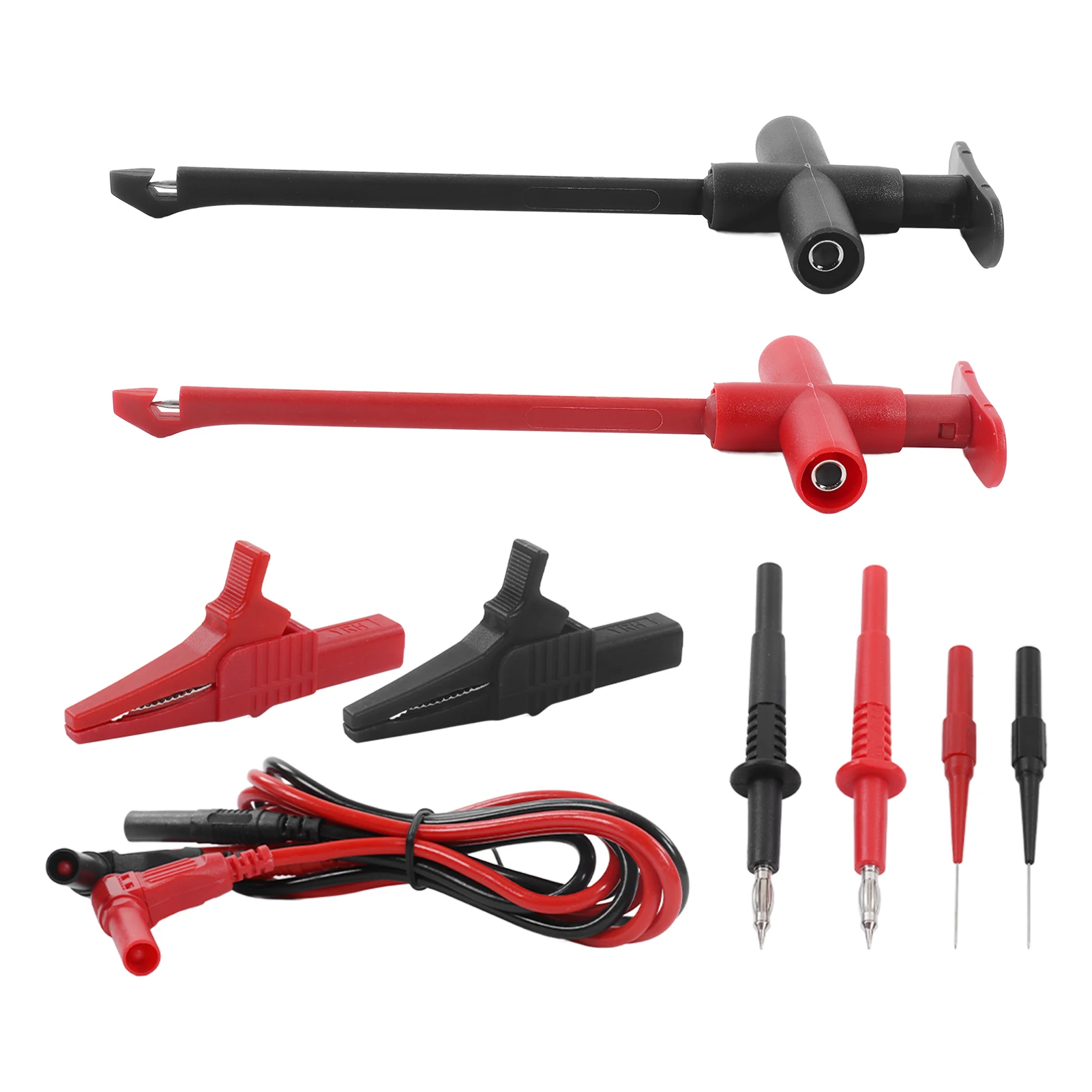 

Комплект измерительных проводов мультиметра JT8001‐1 с зажимом, максимум контактов, 19 А, цифровые мультиметр, тестовые щупы, мультиметр для ремонта электроники