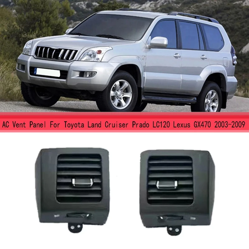 Black Dashboard Air Vent Outlet for Land Cruiser Prado 120 GX470 03-09 Air Conditioning Conditioner Grille