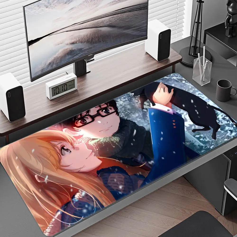 

Anime Your Lie in April Mousepad Mousepad Gamer Mouse Pad Size For Office Long Table Mat