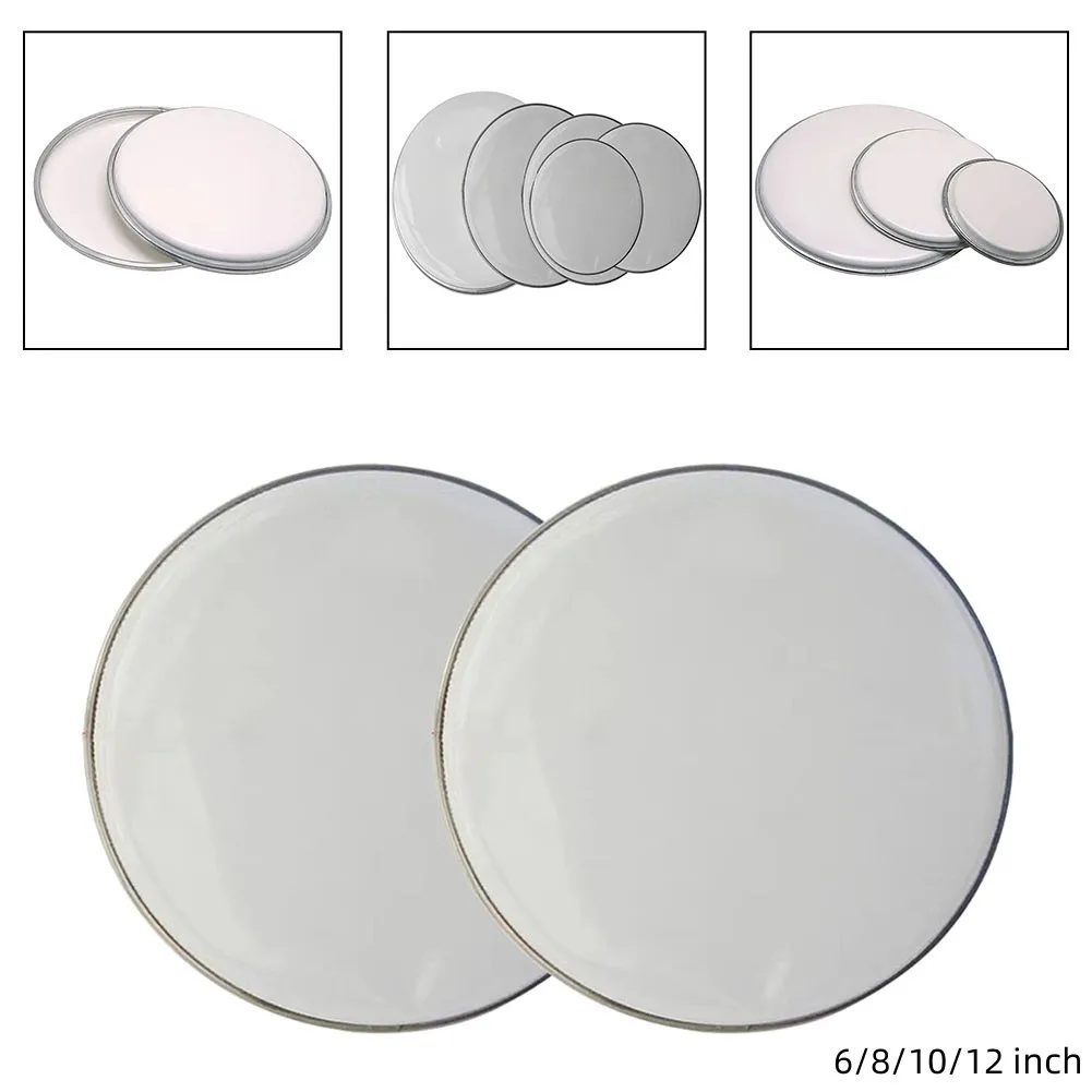 6/8/10/12Inch White Drum Head Drum Skin Sound Controlled 0.188mm Thickness Cap Percussion Instruments Parts Accessories