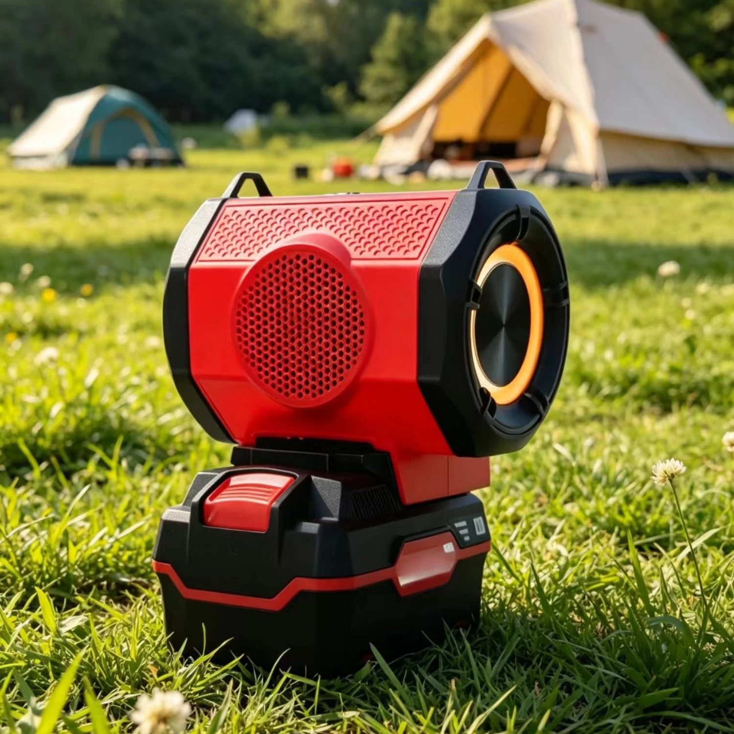 

Outdoor Portable Bluetooth Speaker for Lidl Parkside X20V/DeWalt/Milwaukee/Makita 18V Battery Audio Player with Shoulder Strap