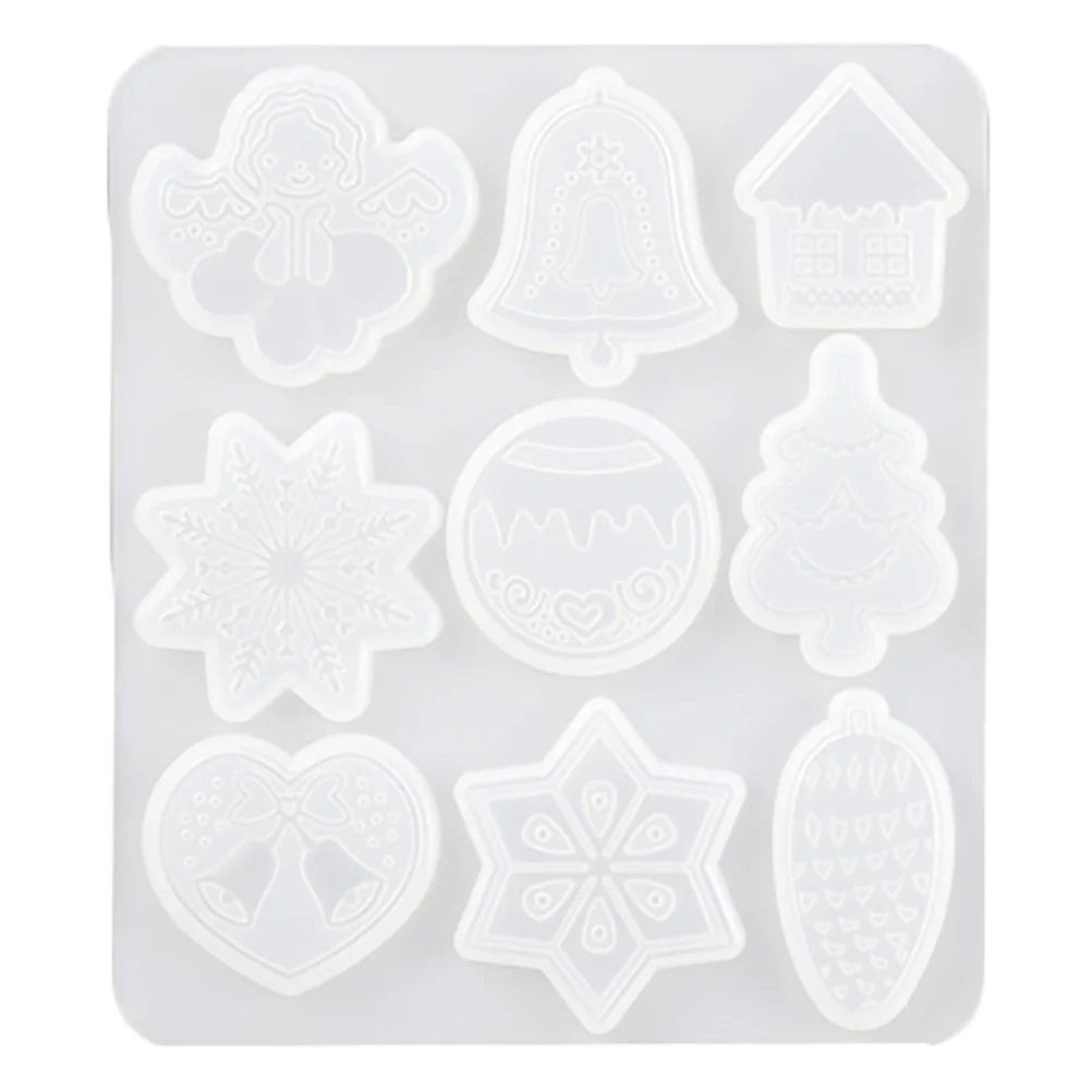 

Christmas Silicone Mold Elk Pendant Snowflake Tree Pattern Delicate Design DIY Epoxy Casting Mold Christmas Craft