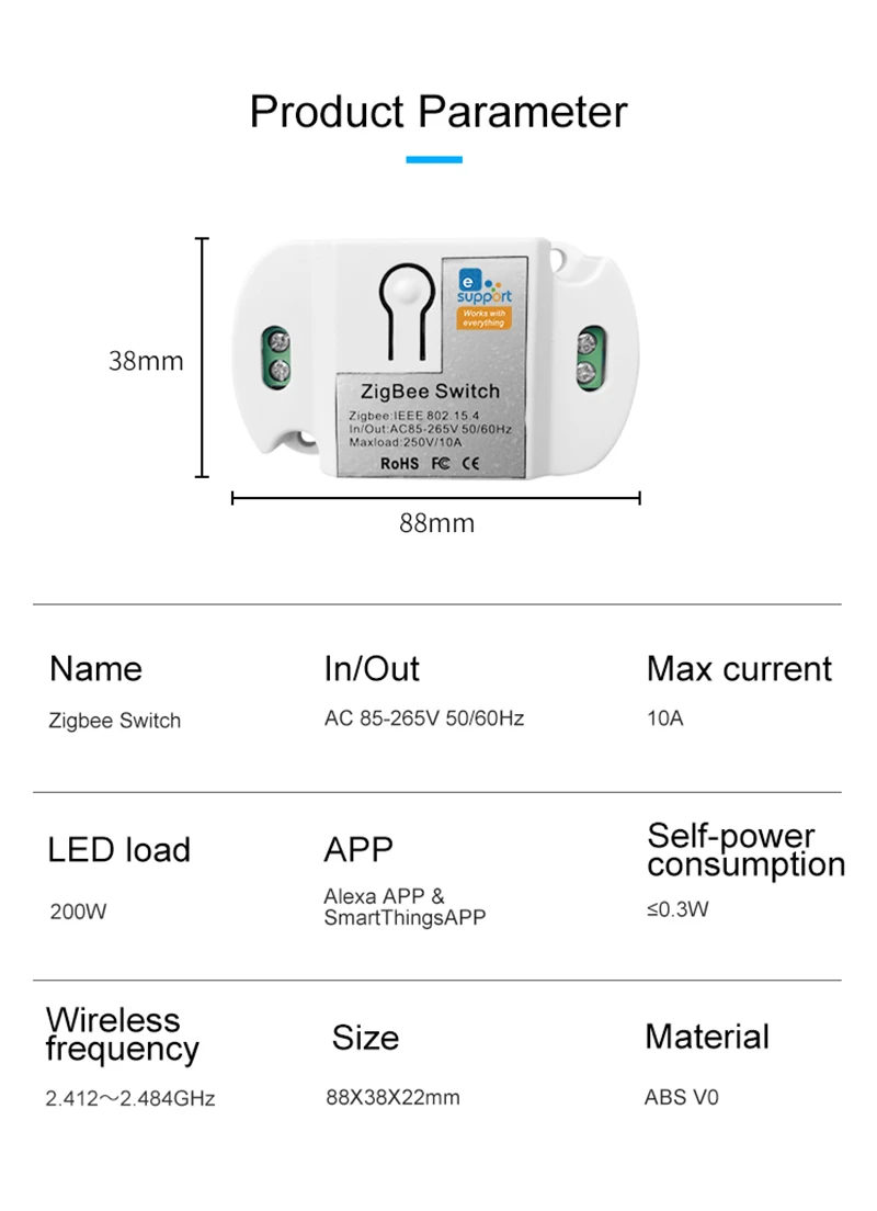 Nový chytrý bezdrátový vzdálený spínač zigbee chytrý domácí automatizace vzdálený ovládání spínač elektromagnetické relé zigbee switch/alexa /ewelink SONOFF