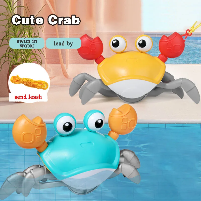 Inertial simulation crab crawling will walk educational toys baby bath and play water games children toy gifts