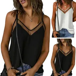 Stylish Vacation Trip Loose Tank Top Moisture Wicking Summer Vest Top Solid Color Summer Vest Top Home Clothing