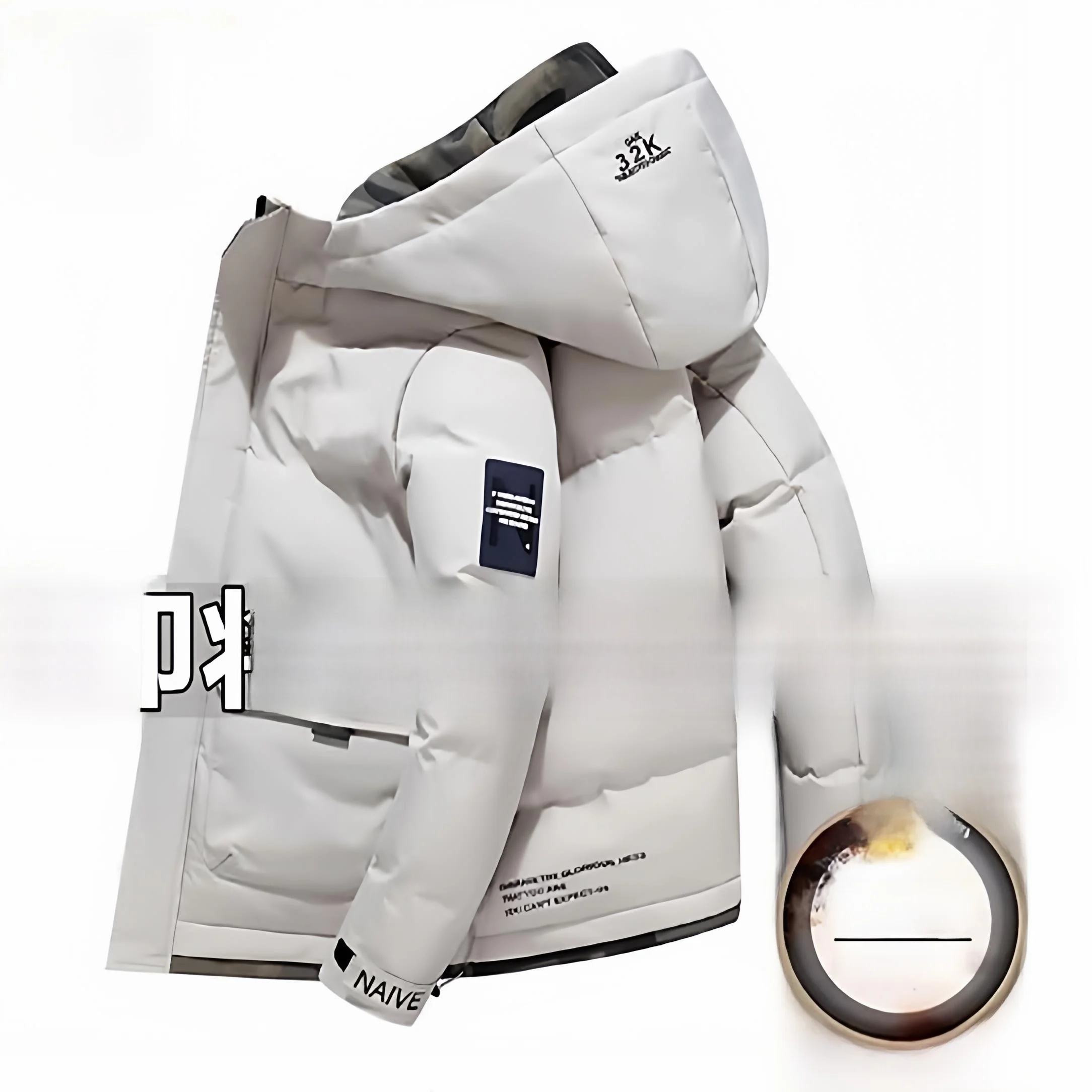 Thiened Winter Durable down Jaet Men's Coat Loose Warmth Protection Men's Clothing Cotton Jaet Trendy Outdoor Gear