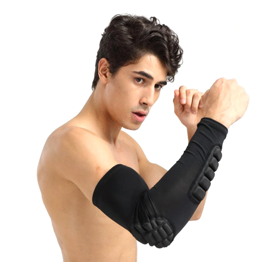

Basketball Elbow Guard Compression Arm Sleeve Padded for Sports Volleyball Baseball Handball Golf Non Breathable