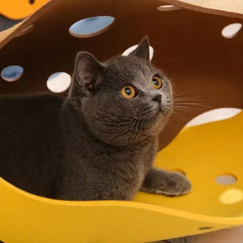 99 Formen Spleißen Katzentunnel Filz Pom Nest Verformbares Kätzchenspielzeug Zusammenklappbares Rohrhaus DIY Interaktives Haustier Pusskatze Betten Matten – Detail 17