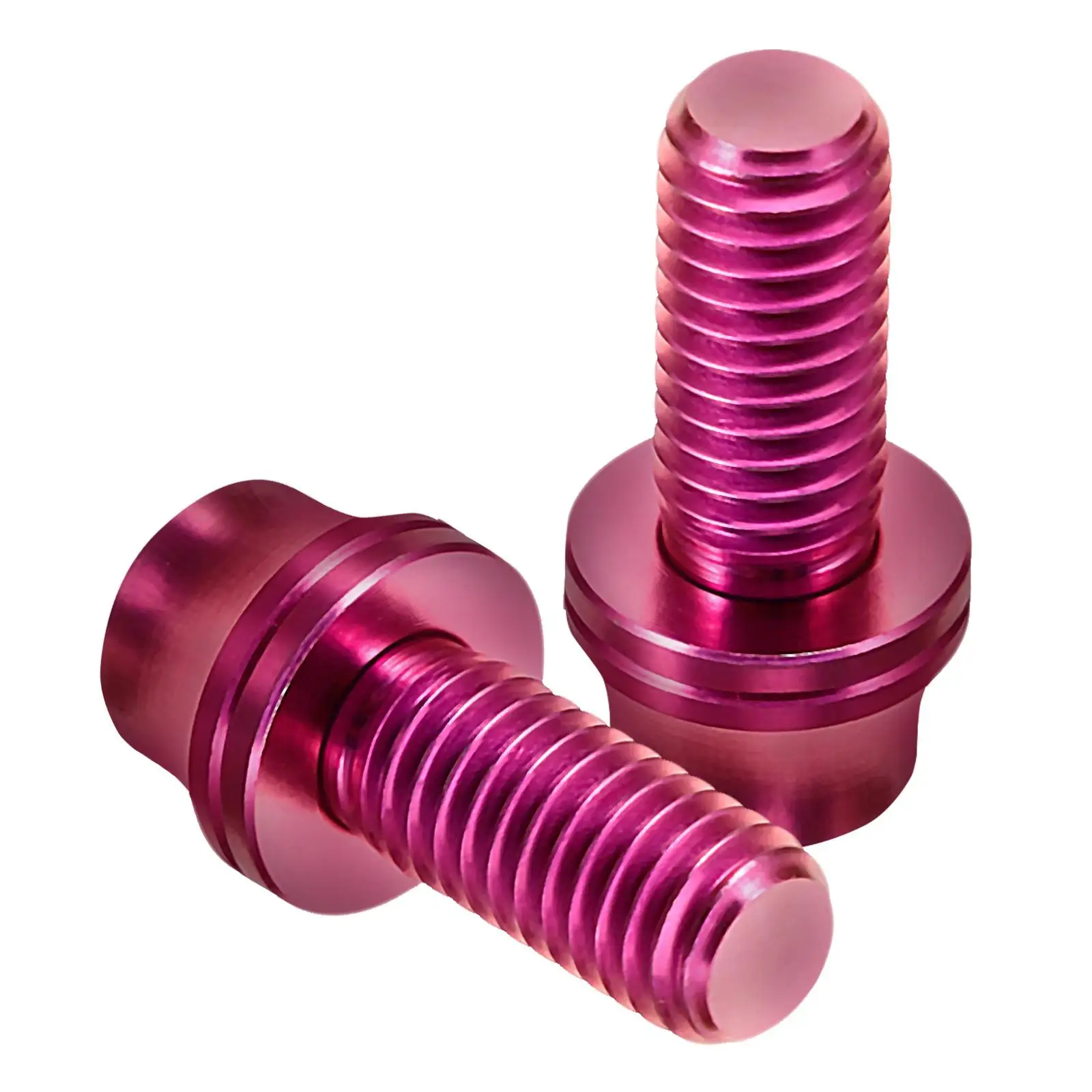 

2 set Bike Water Bottle Cage Screws M5x12 Purple Titanium Bolts Washer Kit Secure Mounting Longlasting Cycling Accessories