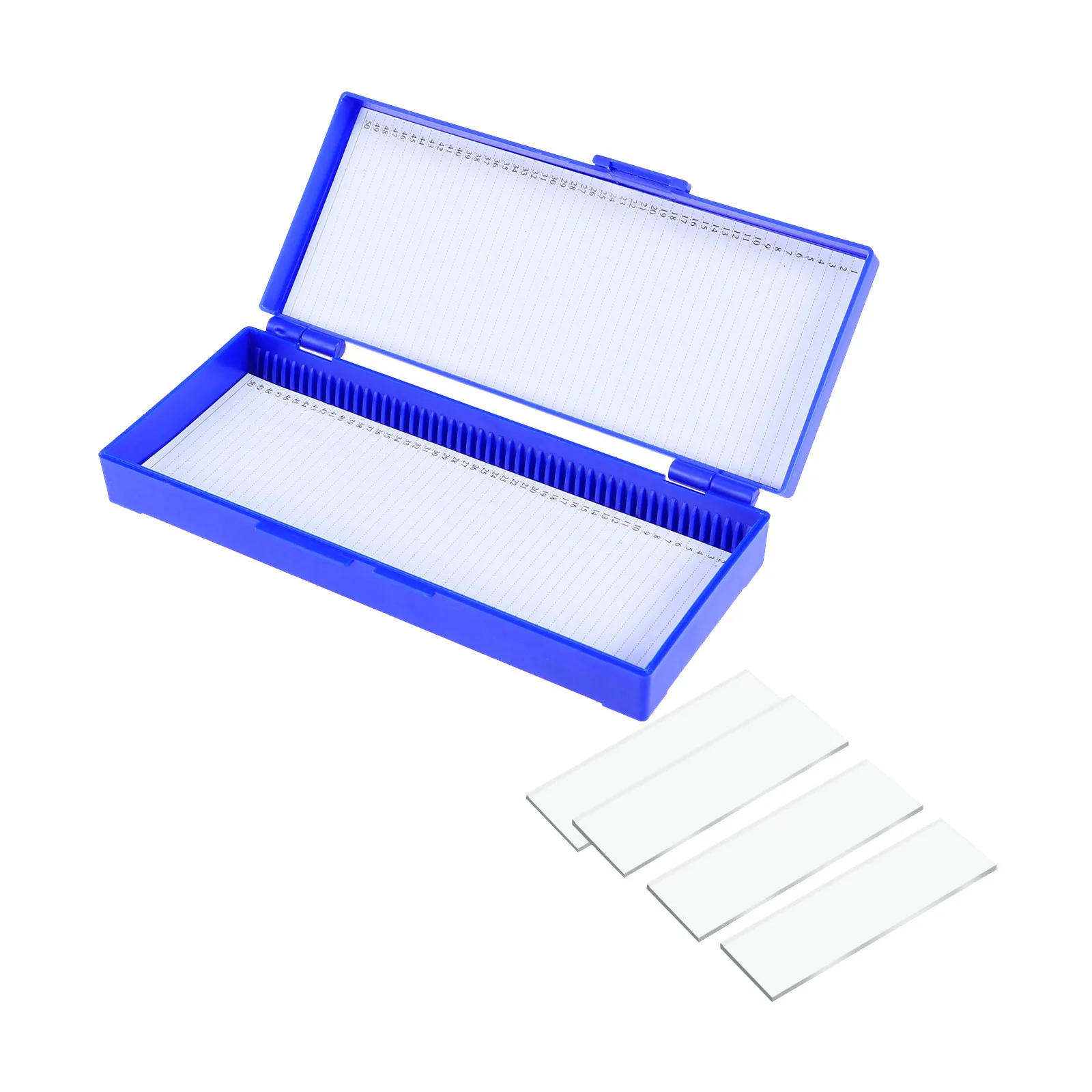 

Microscope Slide Storage Box Plastic Bio Slice Holder for Lab Use Numbered Slide Listings Easy to Clean Secure Closure