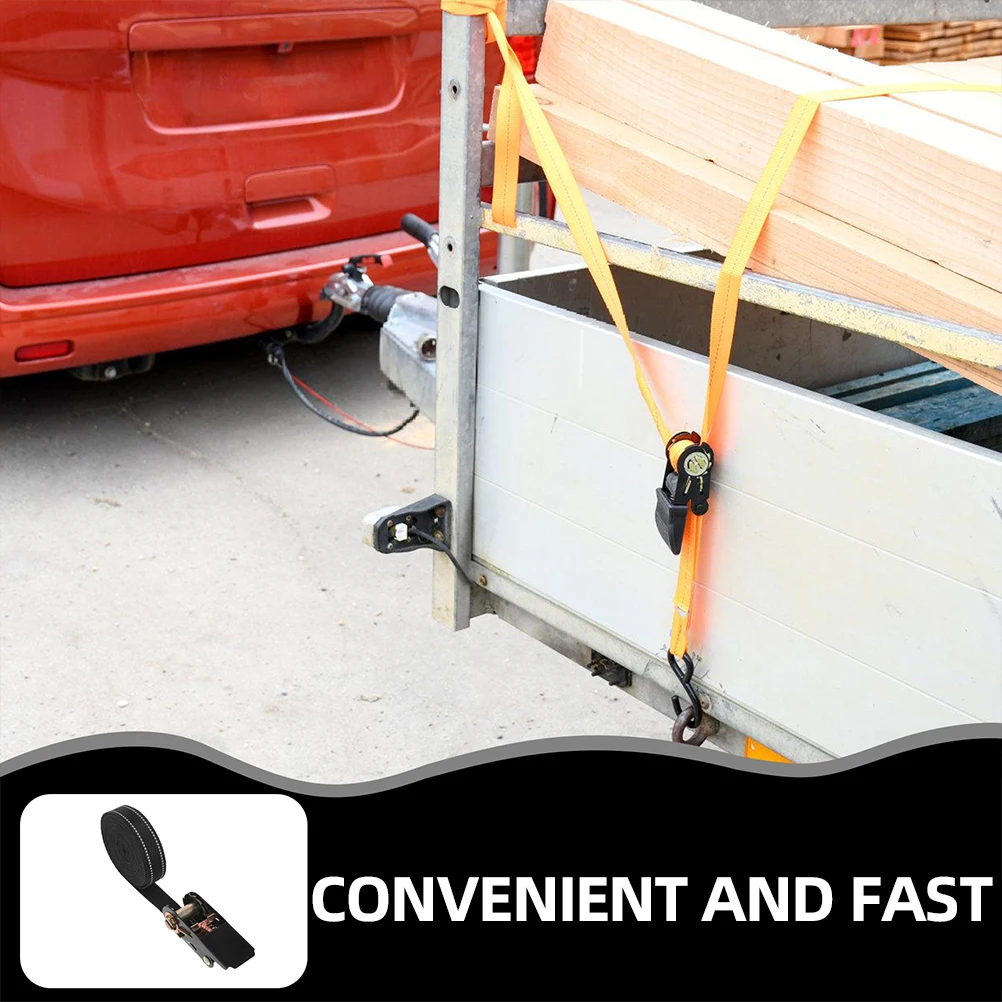 

2pcs Truck Tie-down Straps Heavy Duty Ratchet Tightener Reflective Design Polyester Kayaks Straps