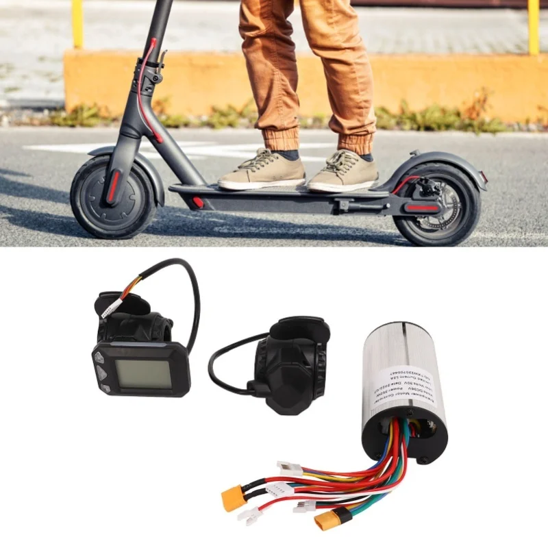 

Motor Brushless Controller 5-6in 350W 12A Real Time Display Panel Scooter Controller Kit 36V