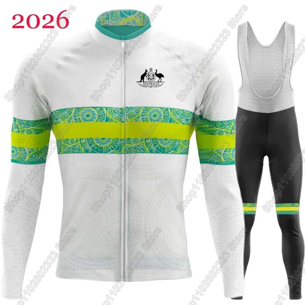 

Australia National Team 2026 Cycling Jersey Set Summer Winter Clothing Suit Long Sleeve MTB Bike Road Pants Bib Ropa Ciclismo