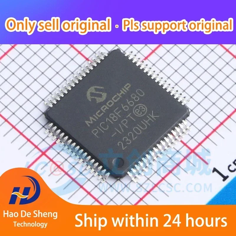 

1PCS/LOT PIC18F6680-I/PT TQFP64 PIC18F6680 New Original In Stock