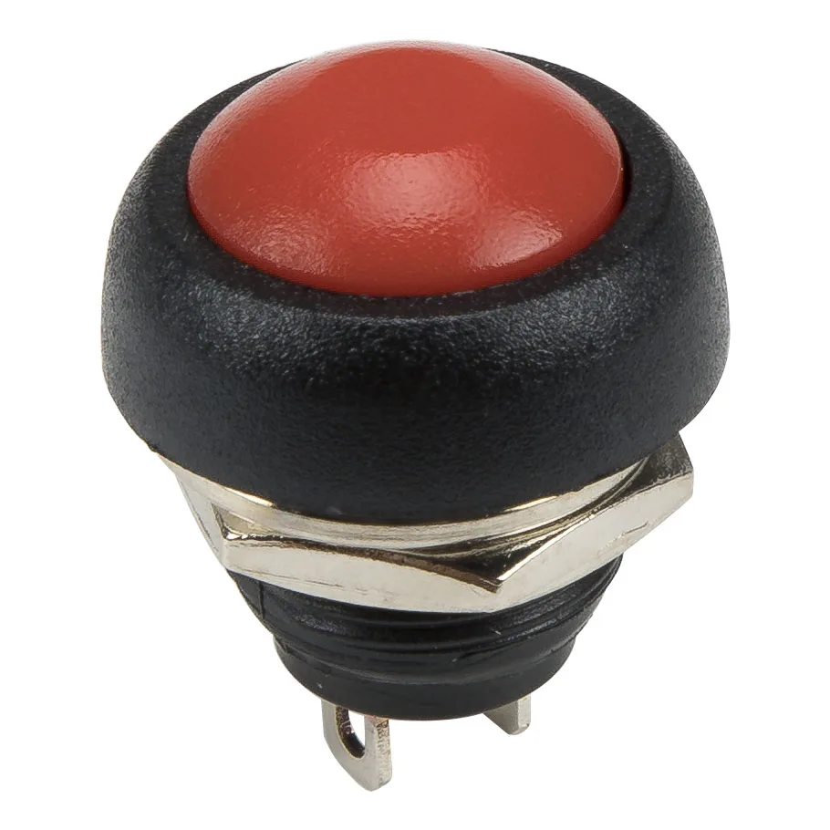 10pcs / lot PBS-33B 12mm reset (ON) - OFF round push button switch SPST pushbutton