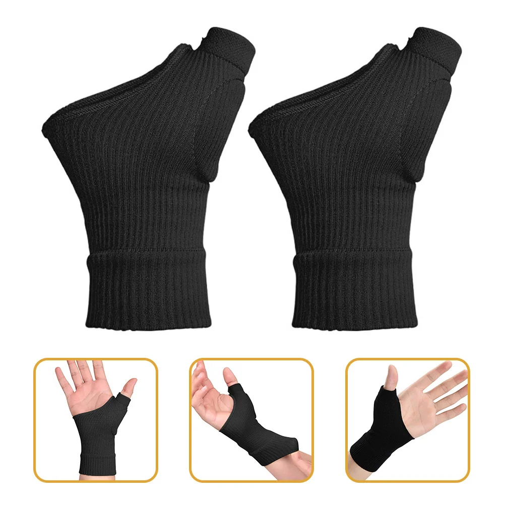 

1 Pair Wrist Thumb Support Brace Compression Sleeve For Arthritis Pain Relief Breathable Fingerless Gloves Reusable Wrist