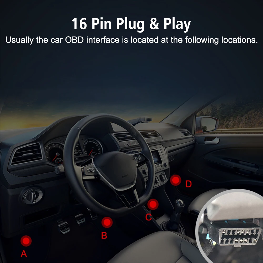 V320 شاشة ديجيتال 16 دبوس رمز الخطأ واضح جهاز اختبار بطارية المحرك obd2 رمز القارئ أدوات تشخيص السيارات العالمي obd 2 الماسح الضوئي