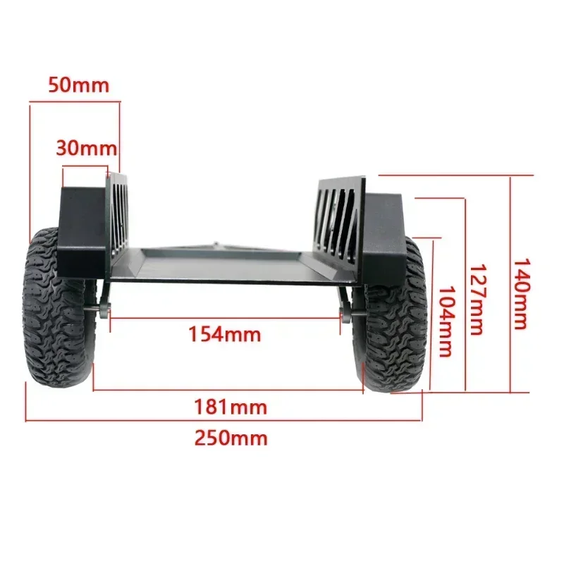 محاكاة تسلق السيارة 1/10 التحكم السهل 4082 8083 D90 SCX10 90046 TRX-4 CNC سبائك الألومنيوم مقطورة صغيرة