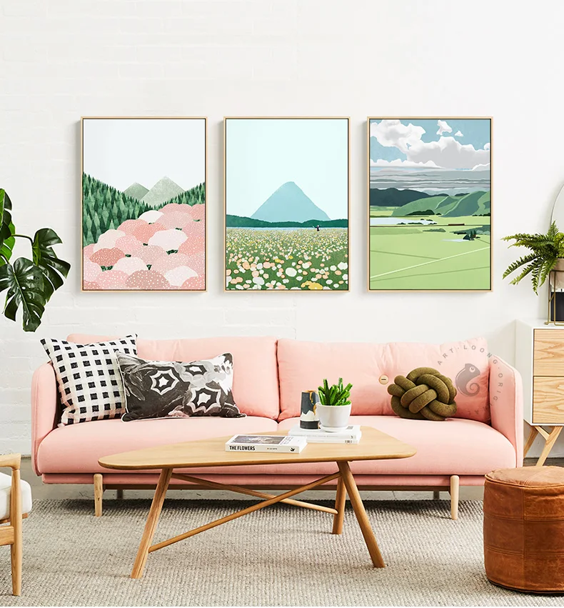 

Abstract Landscape Poster Contemporary Nordic Art Wall Canvas Painting Living Room Modern Picture Print Bedroom Mural Home Decor