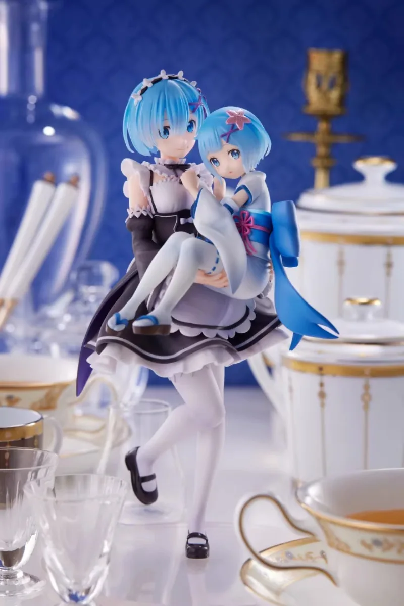 100% Original:RE0 REM And childhood REM VER.23cm PVC Action Figure Anime Figure Model Toys Figure Collection Doll Gift