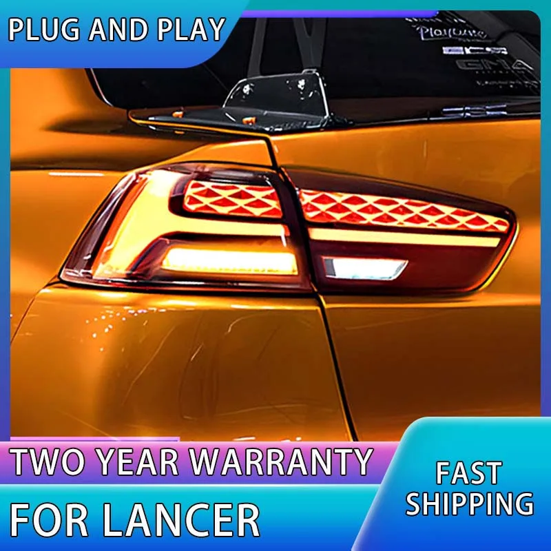 

Taillight For Mitsubishi Lancer LED Taillights 2009-2016 Tail Lamp Car Styling DRL Signal Projector Lens Auto Accessories