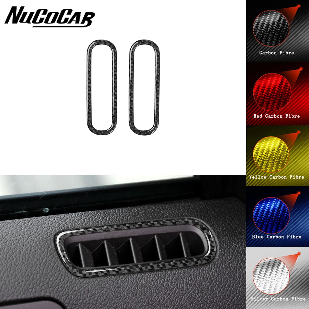 For Ford Mustang 2009-2013 Carbon Fiber Door air vents Panel Trim Cover Car Interior Accessories Decorative Stickers