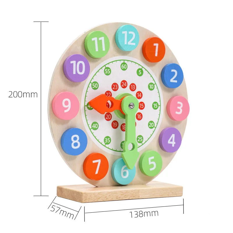 Montessori Baby 3D orologio in legno giocattoli per bambini da 1 a 6 anni bambini in età prescolare tempo cognizione del colore giochi di apprendimento giocattolo educativo