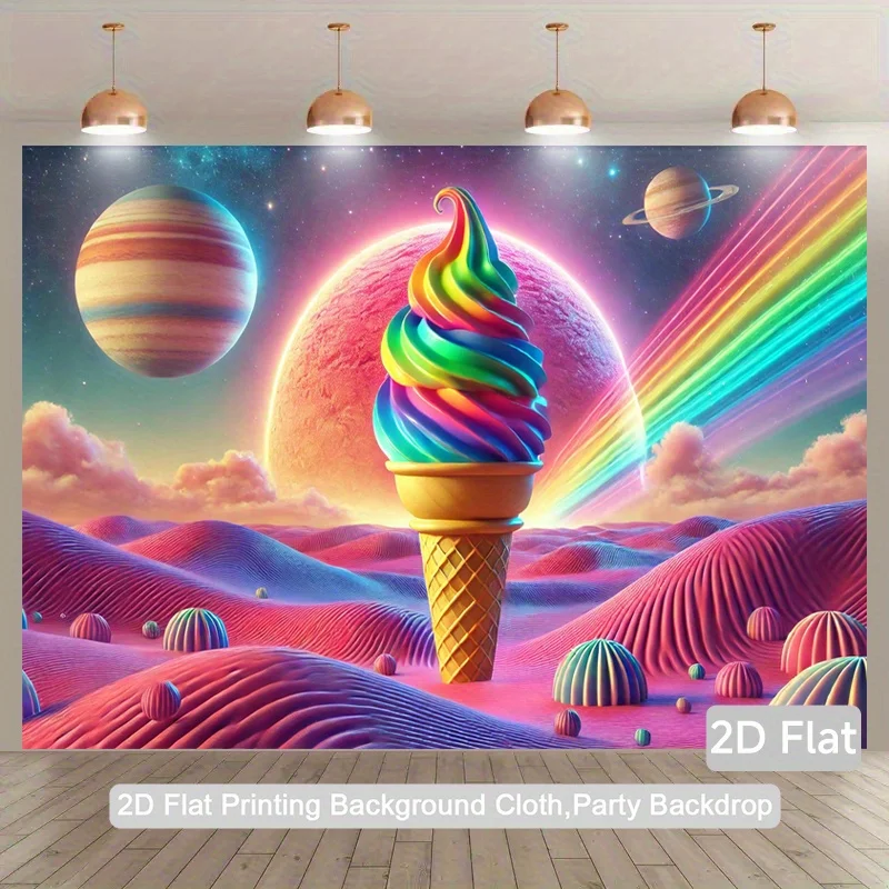 2D Flat, 1Pc Rainbo…