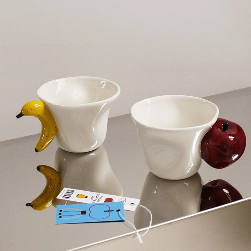 

Banana Cup, Apple Cup, Christmas Ceramic Mug, Coffee Cup Gift Box, Birthday Gift for Girls