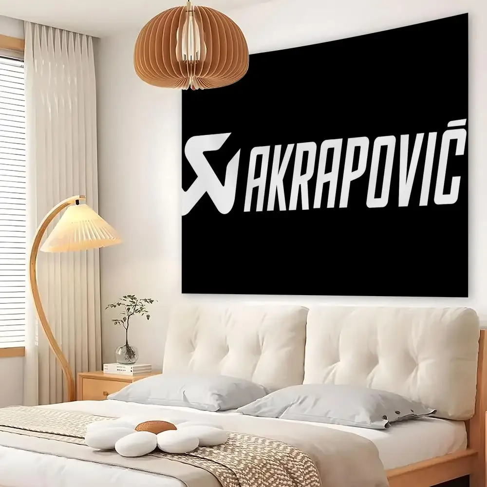 Cool A-Akrapovics Tapestry Custom Living Bedroom Party Dormitory Interior Wall Bohemian Decoration Attached Clip