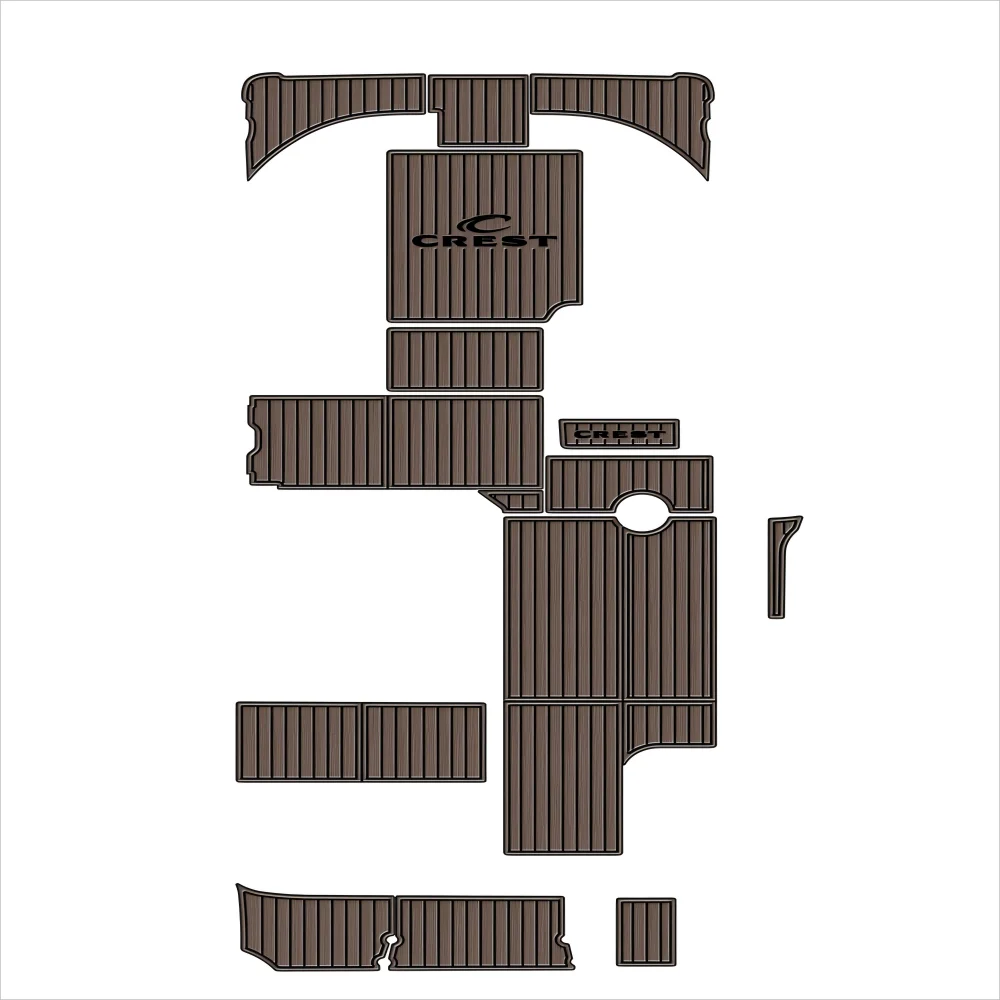 

STLF 2019 Crest Pontoons 220 SLRC Swim Platform Cockpit Pad Boat EVA Foam Teak Deck Floor Mat SeaDek Gatorstep Style Self Adhesi