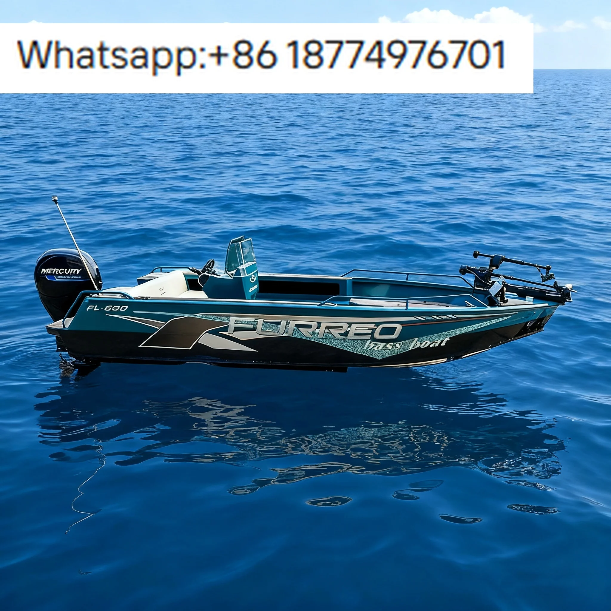 Yate de Lujo de Alta Velocidad para Pesca en Ríos/Océanos, Aplicaciones Deportivas, Elegante Diseño de Lancha a Chorro