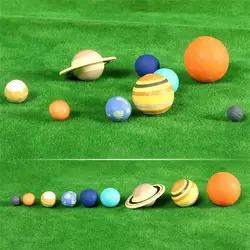 9Pcs Simulation Solar System Earth Globe Eight Planets Ball Plastic Cosmic Planet Model Figures Teaching Science Educational Toy