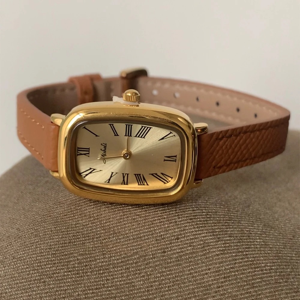 

Минимализм, темперамент, ретро, римская шкала, кварцевый ремень, часы для женщин, часы с ремешком для девочек, женские аксессуары