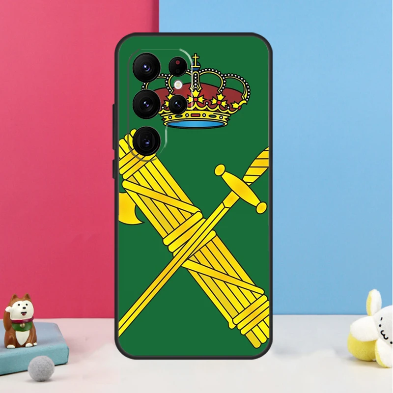 Civil Guard Spanish Flag Case For Samsung Galaxy S24 Ultra S23 S22 S9 S10 Note 10 Plus Note 20 S20 FE S21 FE Cover
