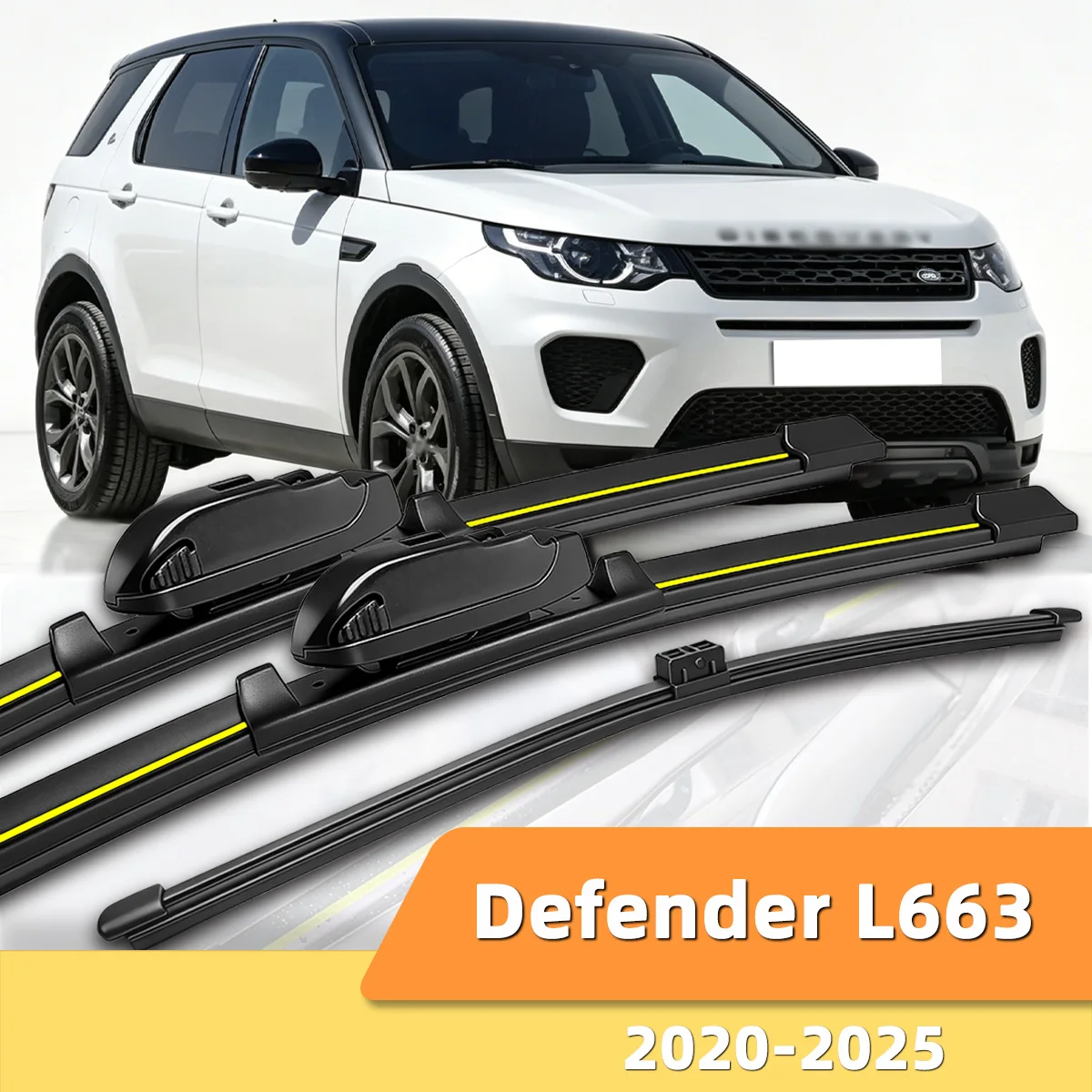 

Подходит для Land Rover Defender L663 2020-2025: Прочные передние и задние дворники для лобового стекла автомобиля, аксессуары для стекол 2022 года