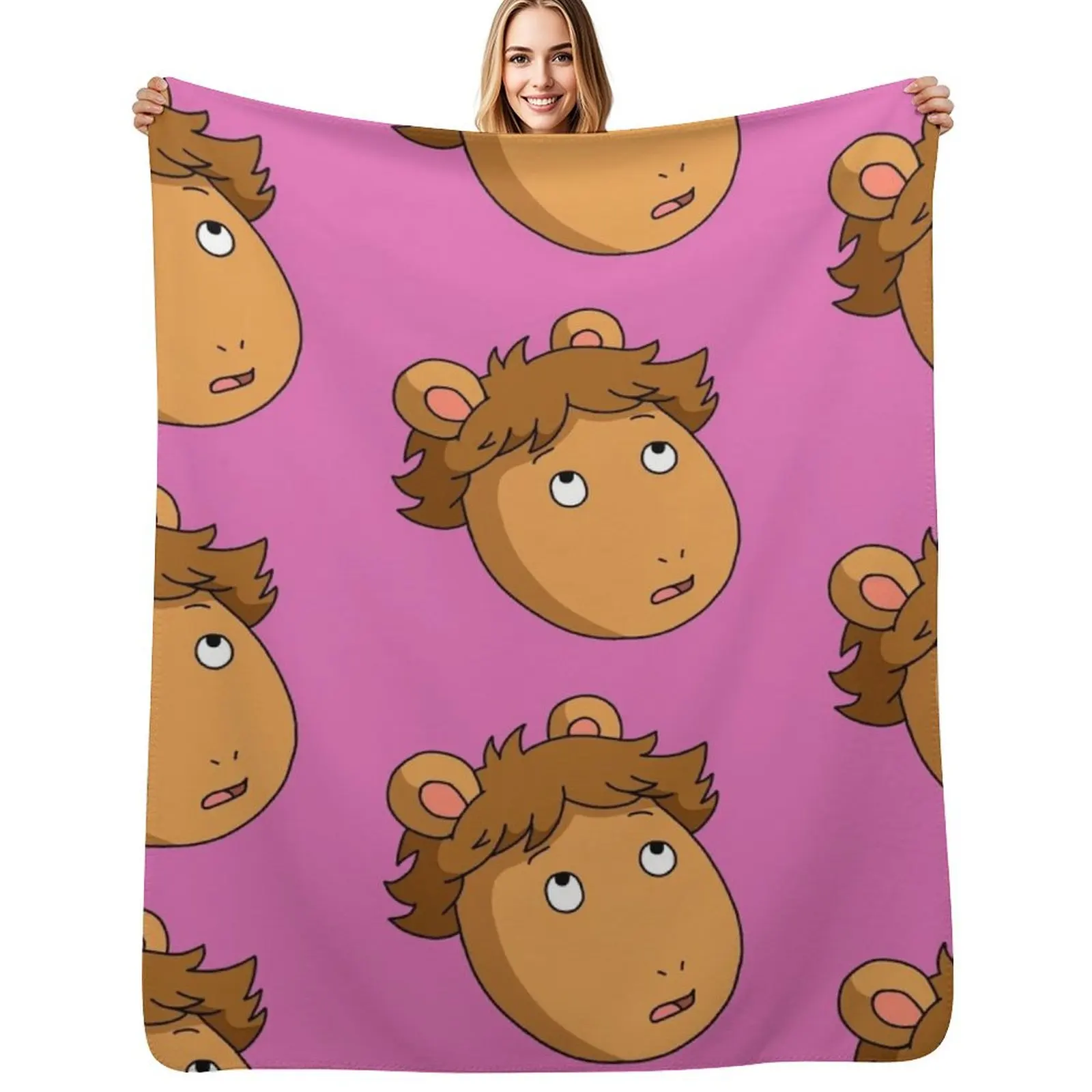 

DW from Arthur Looking Up Meme Art Throw Blanket Sofas blankets and throws heavy to sleep Hair Blanket