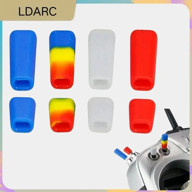 ฝาครอบสวิตช์ซิลิโคน LDARC สำหรับเครื่องส่งสัญญาณ RC จำนวน 10 ชิ้น กันลื่น ติดตั้งง่าย ป้องกันฝุ่น สำหรับเครื่องจำลอง FPV Flysky Frsky Futaba