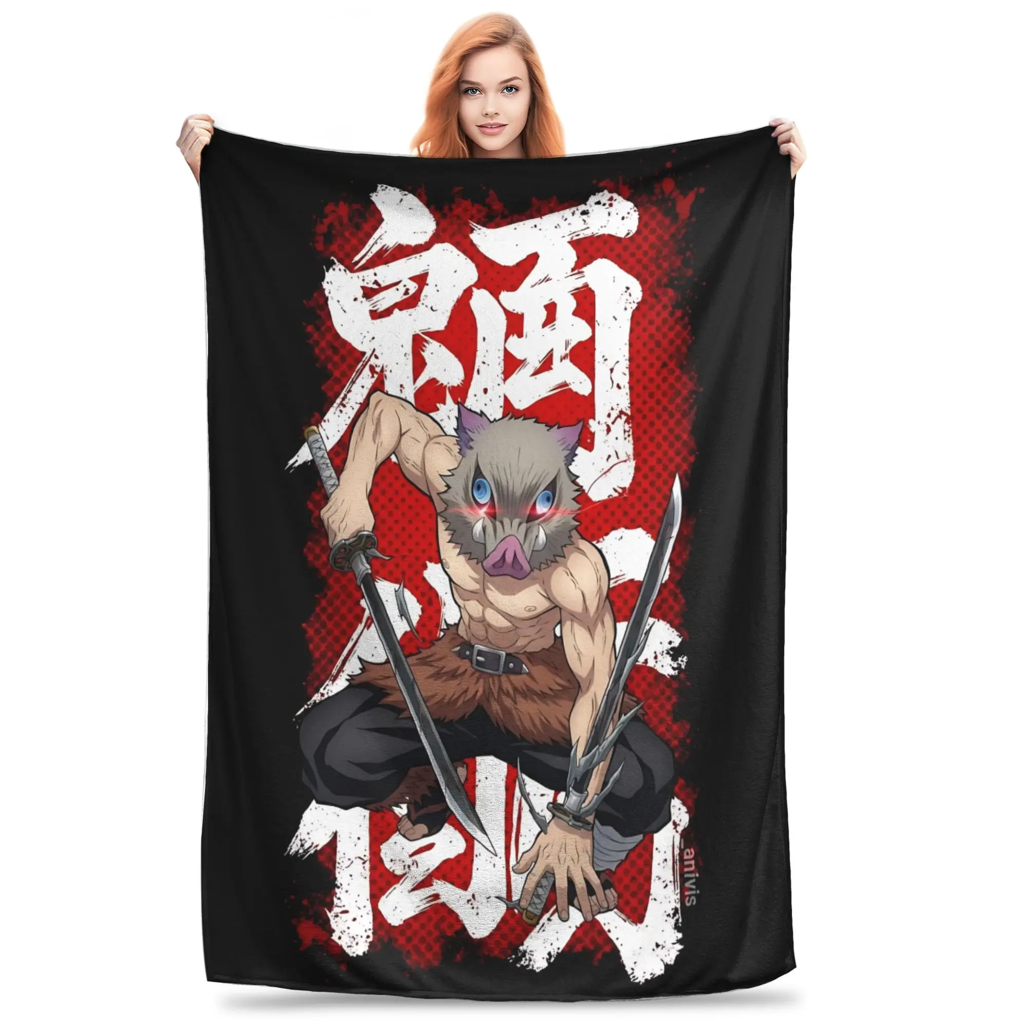 1PC Demon Slayers Blanket Throw Blanket  Novelty Warm Blanket All Season Home Gift
