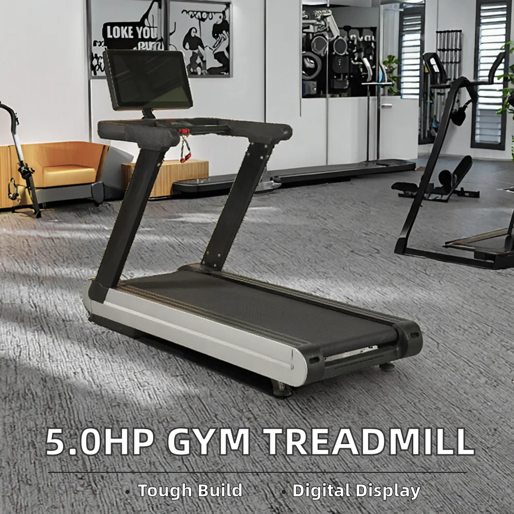 Commercial Gym Electric Treadmill Machine Steel Multi-Function Unisex Fitness Equipment Lcd Screen Incline Exercise