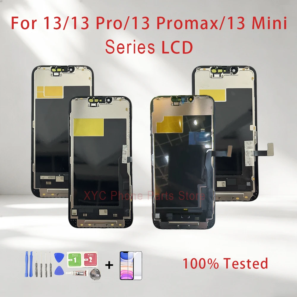 100% Test OLED Frontal For iPhone 13/13 Pro/13 Promax/13 Mini LCD Display 3D Touch Screen Digitizer Replacement Assembly TFT LCD