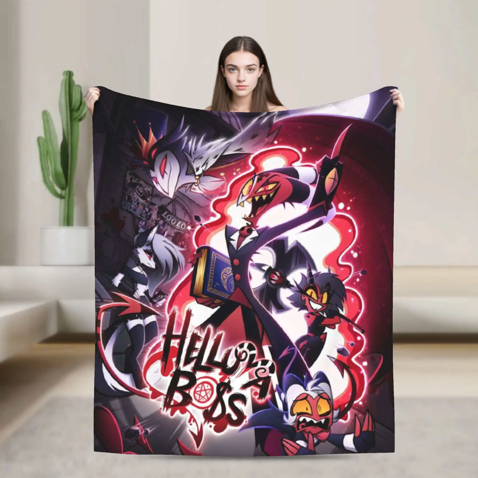 

Аксессуары Hazbins Hotels Alastor Vox 2, одеяло, ультра мягкие пледы для дивана, 50x60 дюймов, покрывало разных размеров