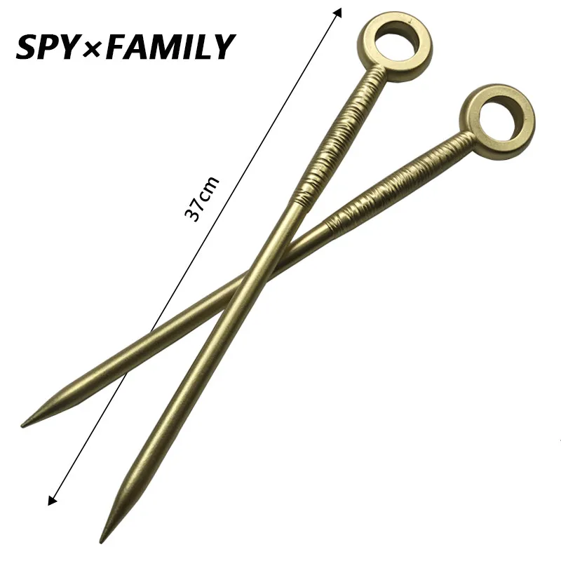 X Cosplay Weapon Princes Yor Forger Needles Props 37cm Golden Accessories Role Play Model Safety PU