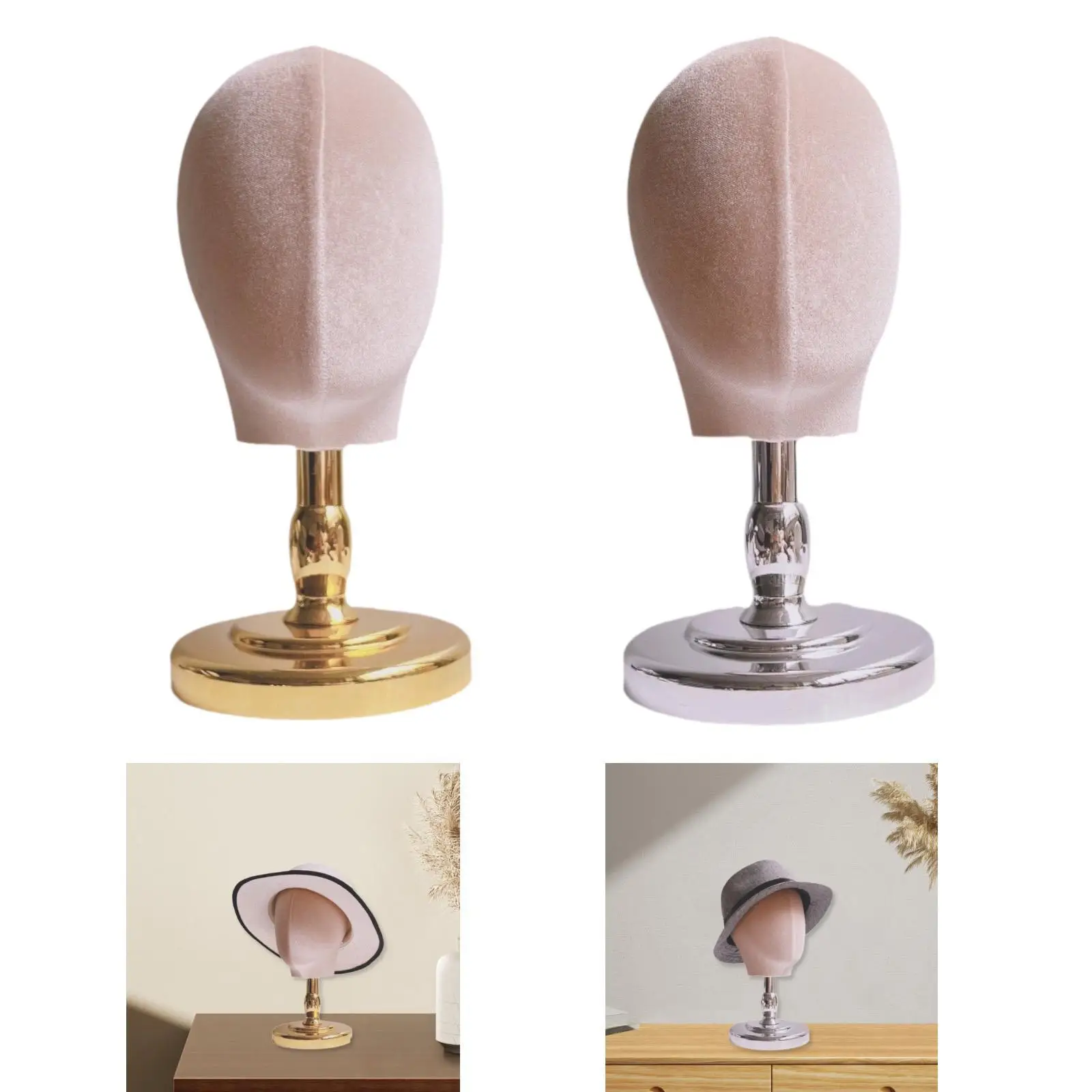 Wig Display Head Mannequin Head Model,Fabric Head,Hat Rack Multipurpose Hat Holder Wig Display Holder for Cap Headdress Salon