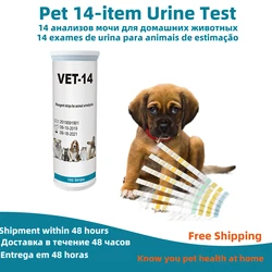 14 Parameters Pet Urine Test Strips 100 Pcs At Home Urinalysis for Dog Cat Clinic Use for Veterinarians Uti Diabetes Glucose