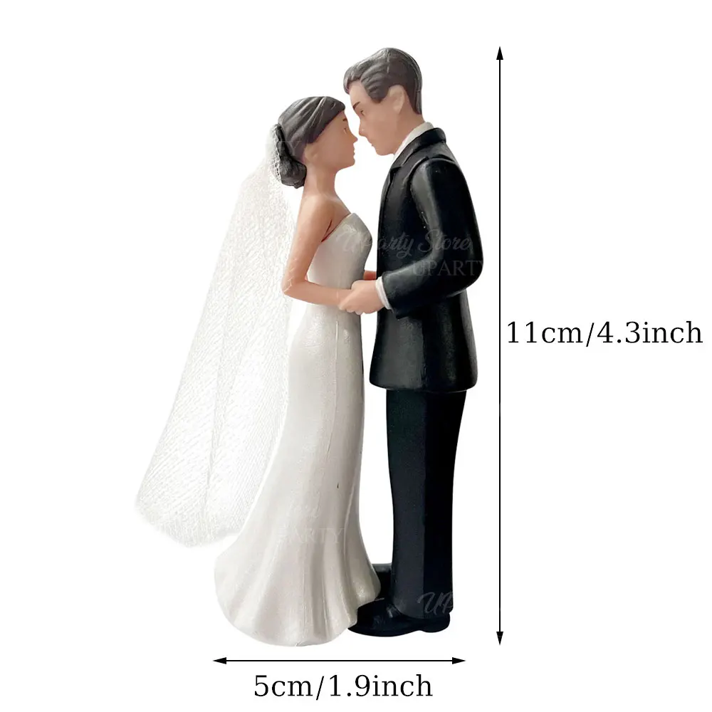Hochzeitstorte Topper Romantische Paar Statue Braut und Bräutigam Figuren für Kuchen Dekorationen Verlobung Hochzeit Party Dekor Gastgeschenk – Detail 2