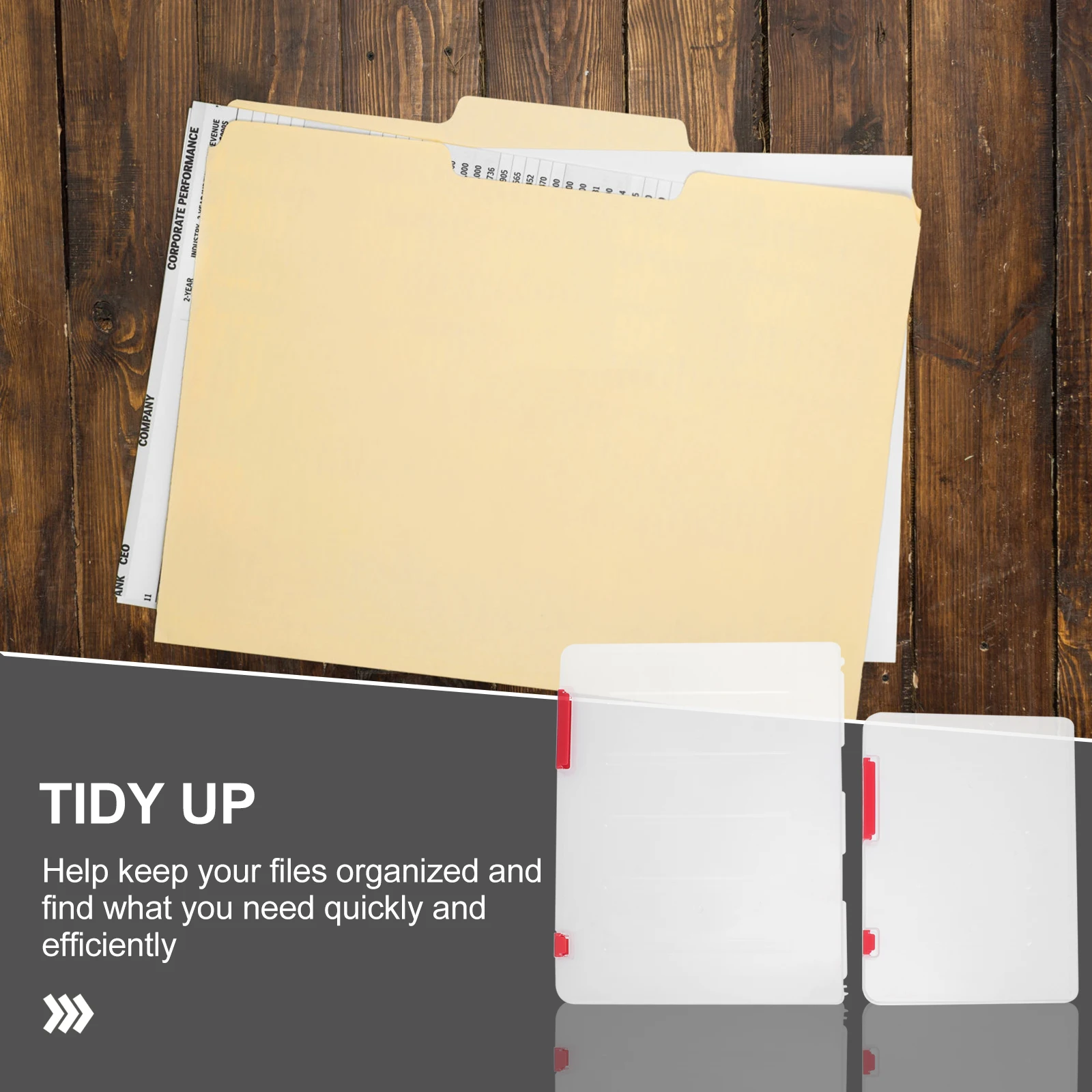 

2pcs A4 Storage Boxes Document Organizer Desktop File Holder For Office Home Lightweight Certificate Storage Container